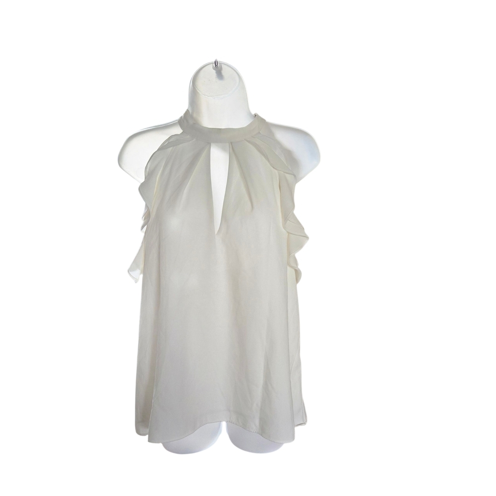 XOXO White Ruffle Halter‎ Top